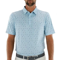 Straight Down Mixer Polo 3 Straight Down Mixer Polo -Golf Clubs Shop straight down mixer polo cool blue riviera blue 01 75348.1660658278