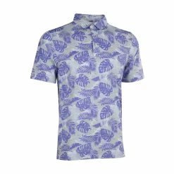 Straight Down Tropics Golf Polo -Golf Clubs Shop straight down tropics polo periwinkle 01 10871.1678909293