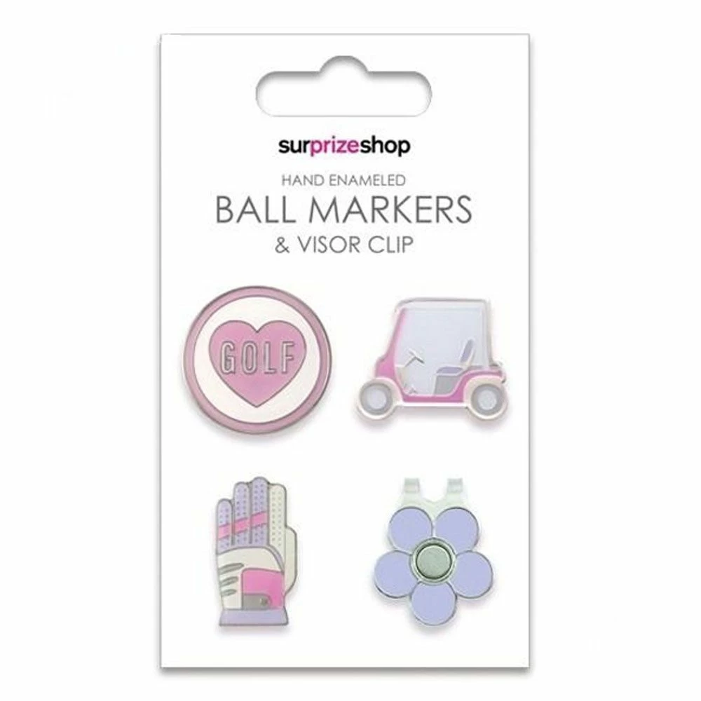 Surprizeshop 'Love Golf' Ball Marker And Visor Clip Set 1 Surprizeshop 'Love Golf' Ball Marker And Visor Clip Set