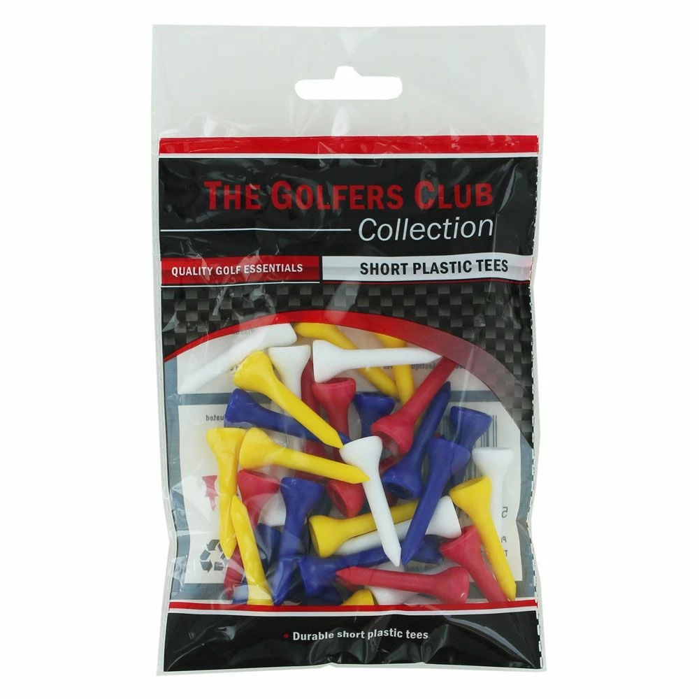 The Golfers Club Short Plastic Golf Tees - 40 Pack 1 The Golfers Club Short Plastic Golf Tees - 40 Pack