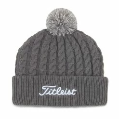 Titleist Cable Knit Pom Pom Beanie 12 Titleist Cable Knit Pom Pom Beanie -Golf Clubs Shop titleist cable knit pom pom beanie gray white 01 37918.1636747906