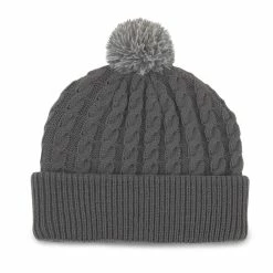 Titleist Cable Knit Pom Pom Beanie 13 Titleist Cable Knit Pom Pom Beanie -Golf Clubs Shop titleist cable knit pom pom beanie gray white 02 31891.1636747906