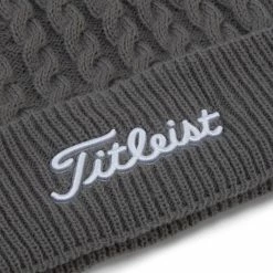 Titleist Cable Knit Pom Pom Beanie 14 Titleist Cable Knit Pom Pom Beanie -Golf Clubs Shop titleist cable knit pom pom beanie gray white 03 11784.1636747907