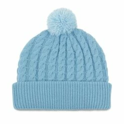 Titleist Cable Knit Pom Pom Beanie 16 Titleist Cable Knit Pom Pom Beanie -Golf Clubs Shop titleist cable knit pom pom beanie sky white 02 81168.1636747906