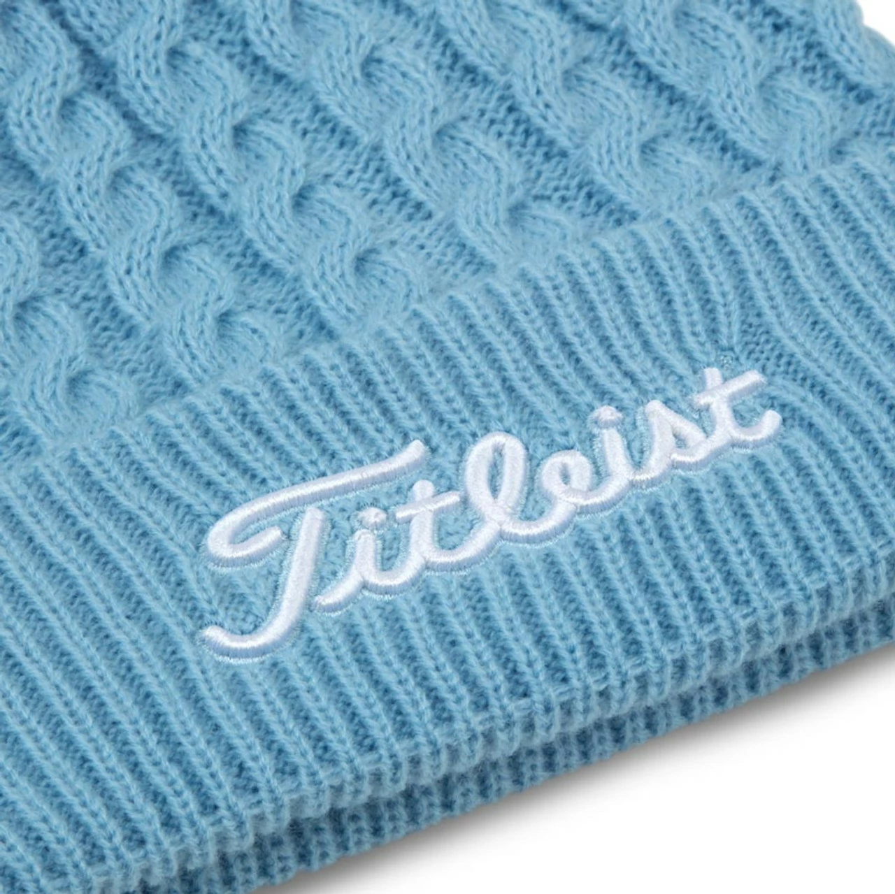 Titleist Cable Knit Pom Pom Beanie 9 Titleist Cable Knit Pom Pom Beanie - Image 9