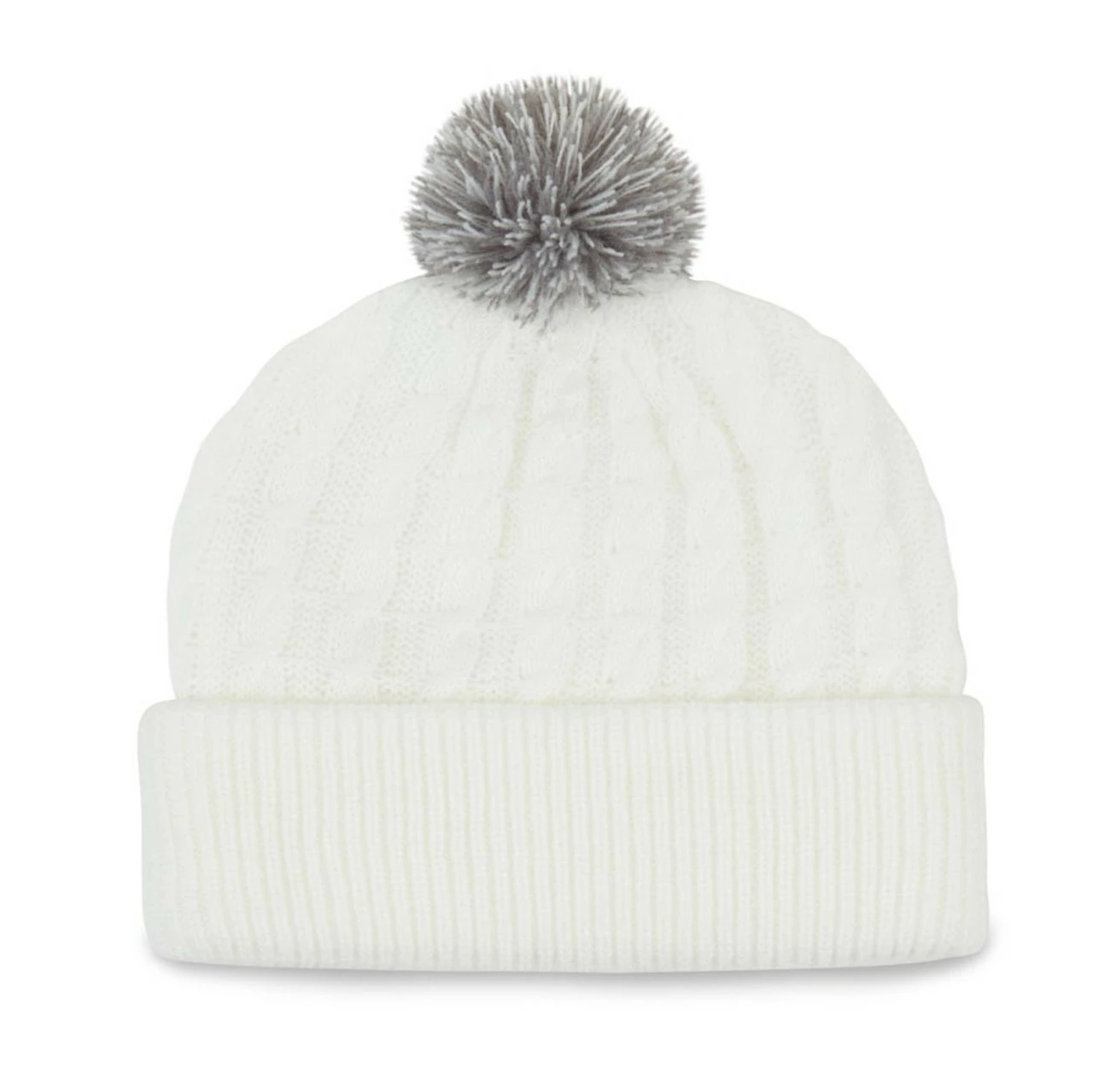 Titleist Cable Knit Pom Pom Beanie 2 Titleist Cable Knit Pom Pom Beanie - Image 2