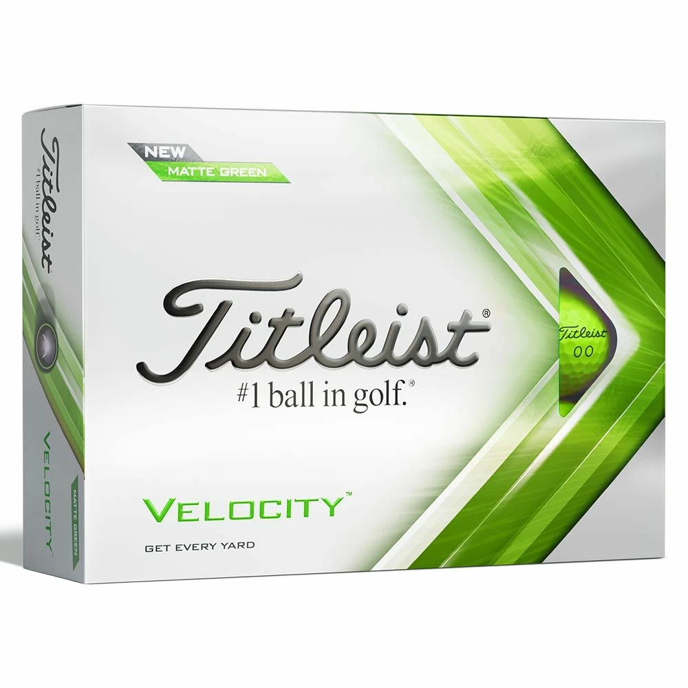 Titleist Velocity 2022 Matte Green Golf Balls 1 Titleist Velocity 2022 Matte Green Golf Balls