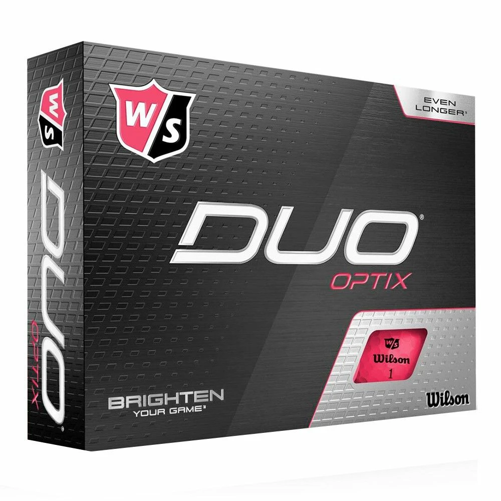 Wilson Staff Duo Optix Pink Golf Balls 1 Wilson Staff Duo Optix Pink Golf Balls